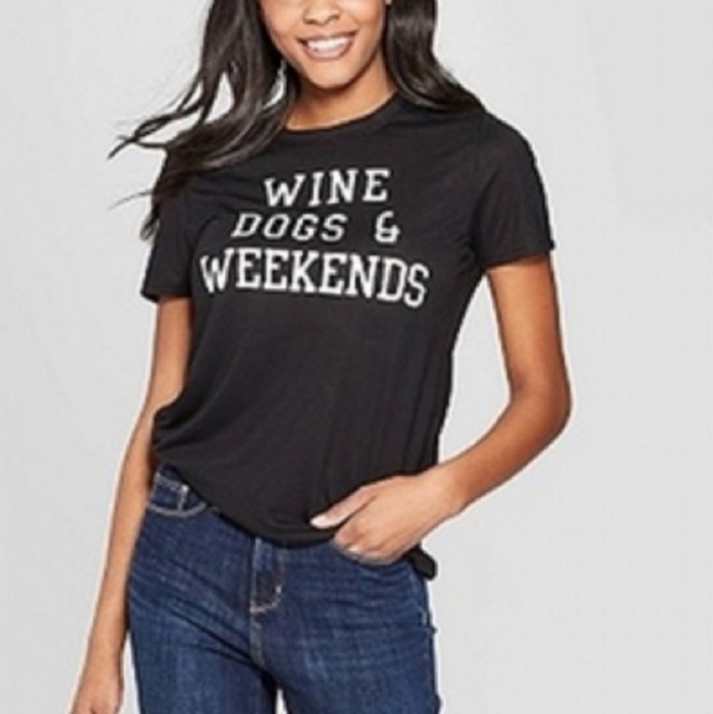 Black Graphic Tee - Wine Dogs & Weekends
